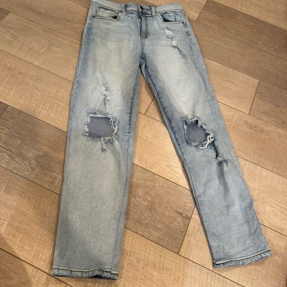 Altar'd State Denim - ALTAR'D STATE WOMENS LIGHT WASH JEANS SIZE 27 STRAIGHT LEG